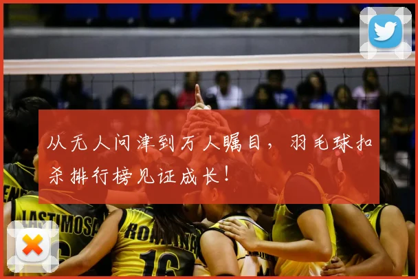 从无人问津到万人瞩目，羽毛球扣杀排行榜见证成长！